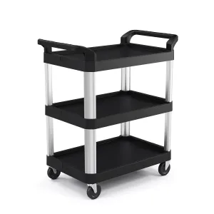 Suncast Commercial 3-Tier Heavy Duty Work Cart - Holds up to 300 Lbs - Ideal for Garages, Warehouses, and Factories, Made in The USA