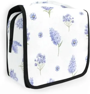 susiyo Hanging Travel Toiletry Bag Purple Lilac Branches Cosmetic Makeup Bag Portable Cosmetic Pouch Waterproof Shower Bag Travel Organizer Case for Women Girls