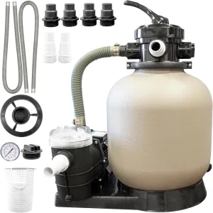 SWIMLINE HYDROTOOLS Pool Sand Filter Pump For Above Ground & Inground Pool | 14 Inch Cleaner System 1/2 HP (0.45 THP) Horsepower 2400 GPH | Pools Up To 10500 Gallons Intex Bestway Compatible 71405
