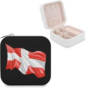 Switch Flag Jewelry Box for Women Portable Travel Cute Jewelry Organizer Case