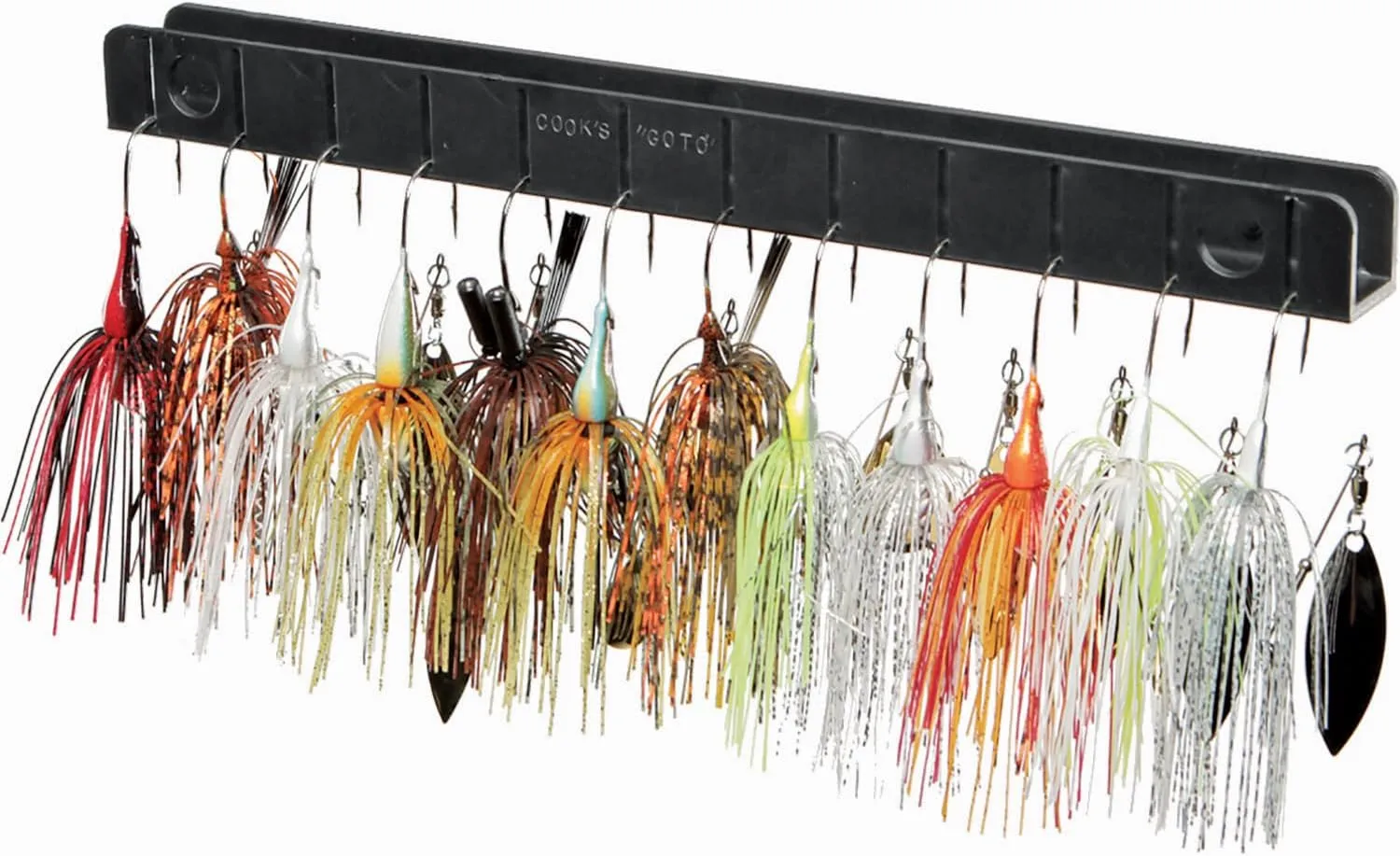 T-H Marine Cooks Go-To Tackle Storage System - Fishing Lure Holder and Organizer Provides Easy Access to Your Bait - Can Be Configured to Fit Any Boat or Dock - Black