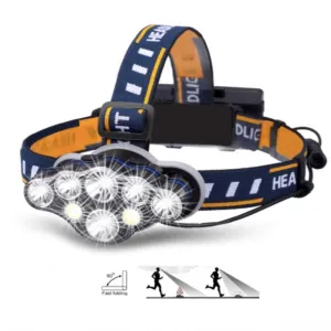 T6 COB 8 Light Mode Headlamp Flashlight USB Rechargeable Headlight Ultra Bright  Sensor Headlamp 60000LM