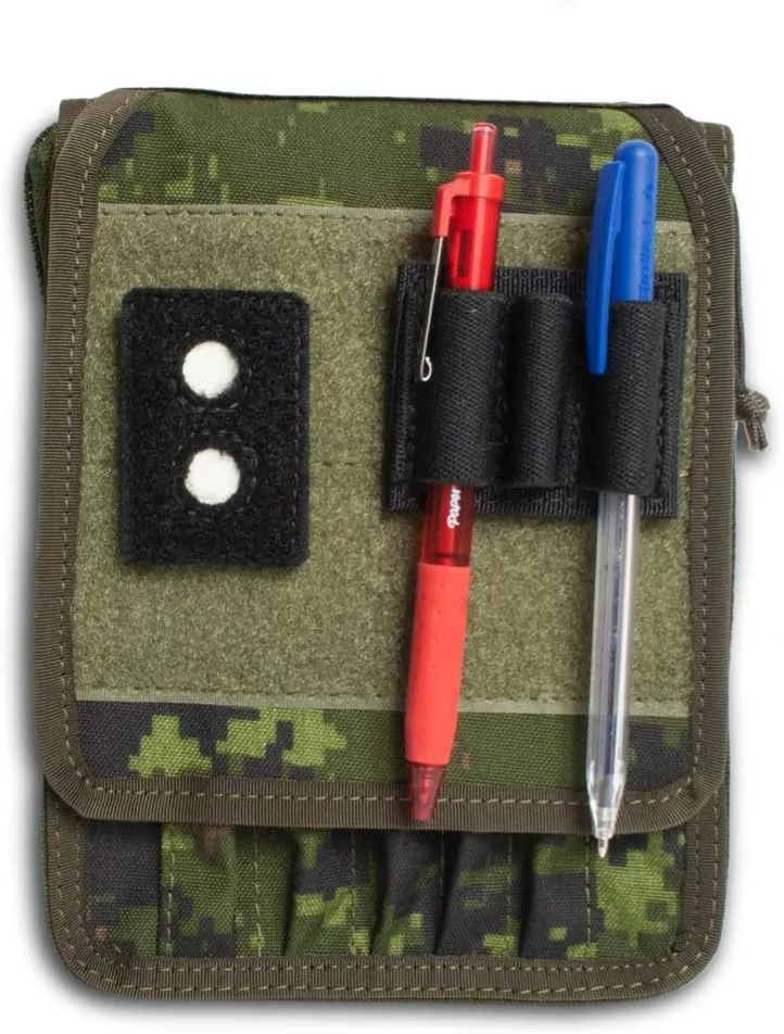 Tactical Notebook Covers FMP Case | Zippered Case with 5 Pen/Marker Slots for Canadian Forces FMP | Fits 6.75” x 4.5” Notepad | Durable Tactical Organizer for Field Use