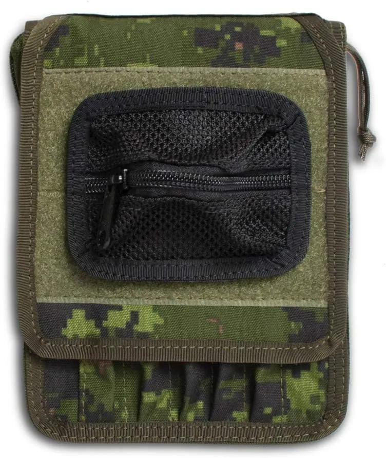 Tactical Notebook Covers FMP Case | Zippered Case with 5 Pen/Marker Slots for Canadian Forces FMP | Fits 6.75” x 4.5” Notepad | Durable Tactical Organizer for Field Use