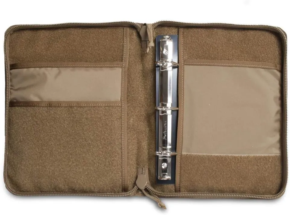 Tactical Notebook Covers Tactical 3-Ring Binder Cover | Zippered Case for Military Field Admin & Map Storage | Fits 5.5” x 8.5” Paper | Tactical Organizer with Durable Protection for Field Use