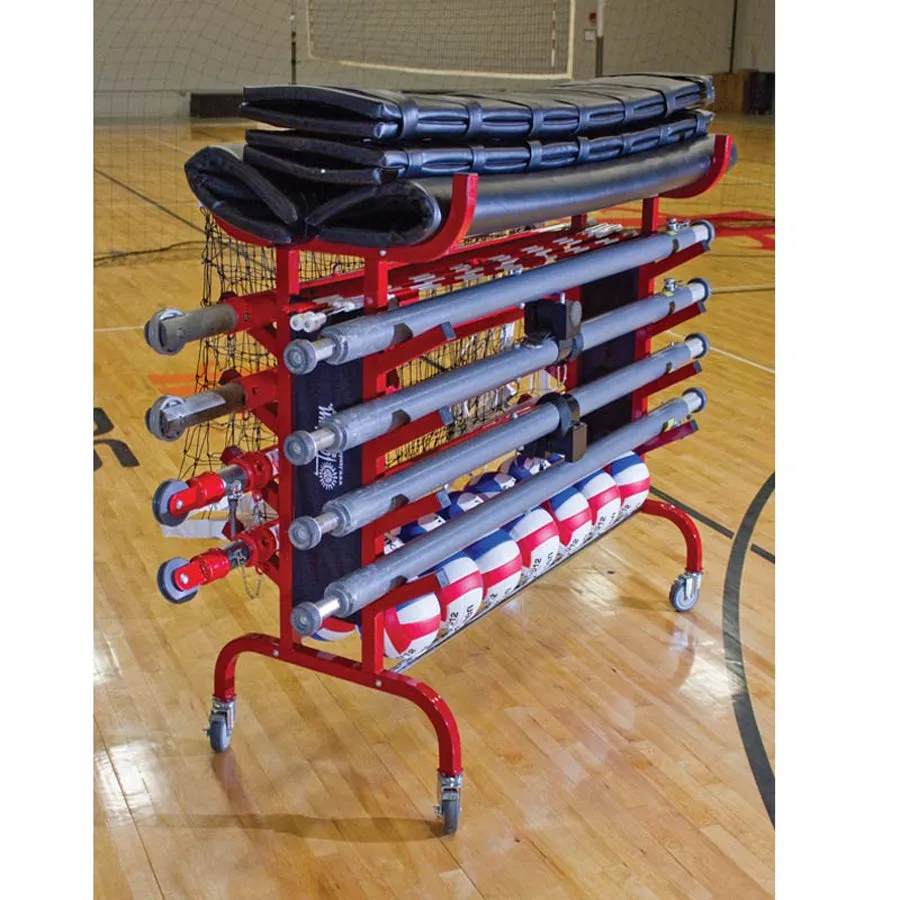 Tandem TSEQUIPMENTCART 8 Pole Volleyball System Equipment Carrier
