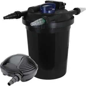 The Pond Guy AllClear G2 Pressure Filter & Ultraviolet Light Clarifier & Pump Combo, Pressurized External UVC Bio & Mechanical Filtration with Backflush System, All Clear 3500 & SolidFlo Pump 2650
