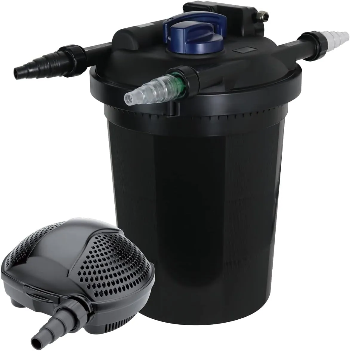 The Pond Guy AllClear G2 Pressure Filter & Ultraviolet Light Clarifier & Pump Combo, Pressurized External UVC Bio & Mechanical Filtration with Backflush System, All Clear 3500 & SolidFlo Pump 2650