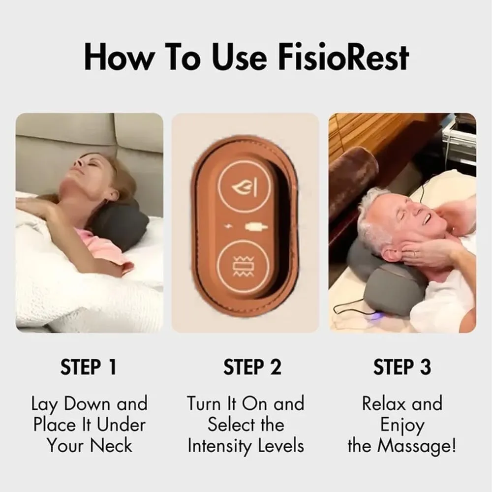 TheraPillow,TheraPillow Massage Neck Hump,TheraPilloww Traction Massager,Fisiorest 3-in-1 Neck Massager Pillows (Black)