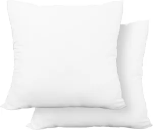 Throw Pillows Insert,Bed and Couch Pillows,Indoor Decorative Pillows,Premium White Pillows for Bed,Couch and Cushion (2 Pack, Square 16"X16")