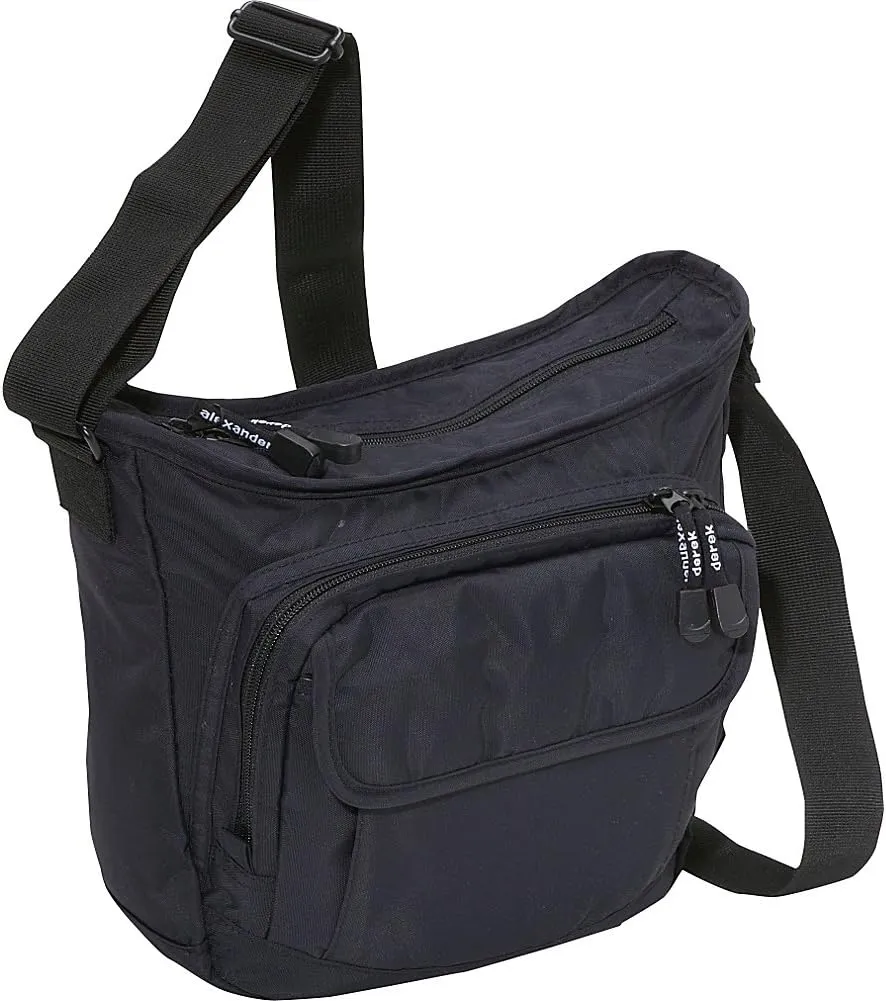 Top Zip Front Organizer, Black, One Size