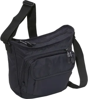 Top Zip Front Organizer, Black, One Size