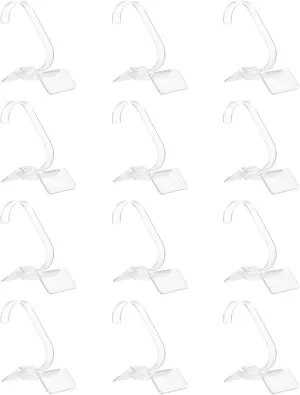 Totority 20pcs Transparent Watch Display Holder for Organized Bracelet and Wristwatch Storage Shaped Design for Home and Retail Use Scratch for Easy Access