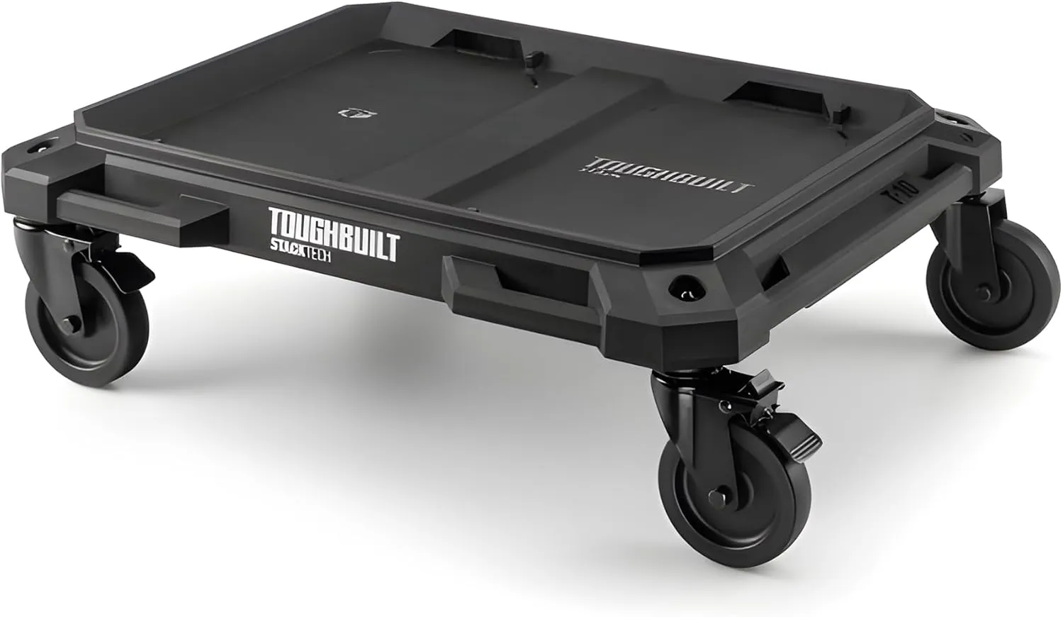 ToughBuilt 4-Wheel Cart, Dolly with 2 Lockable Wheels for StackTech Tool Boxes