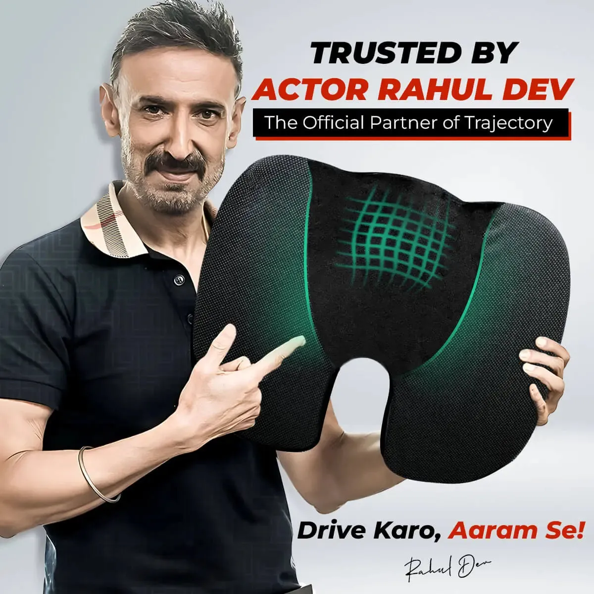 Trajectory Ultimate Car Seat Pillow with AdvancedX Orthopedic Memory Foam