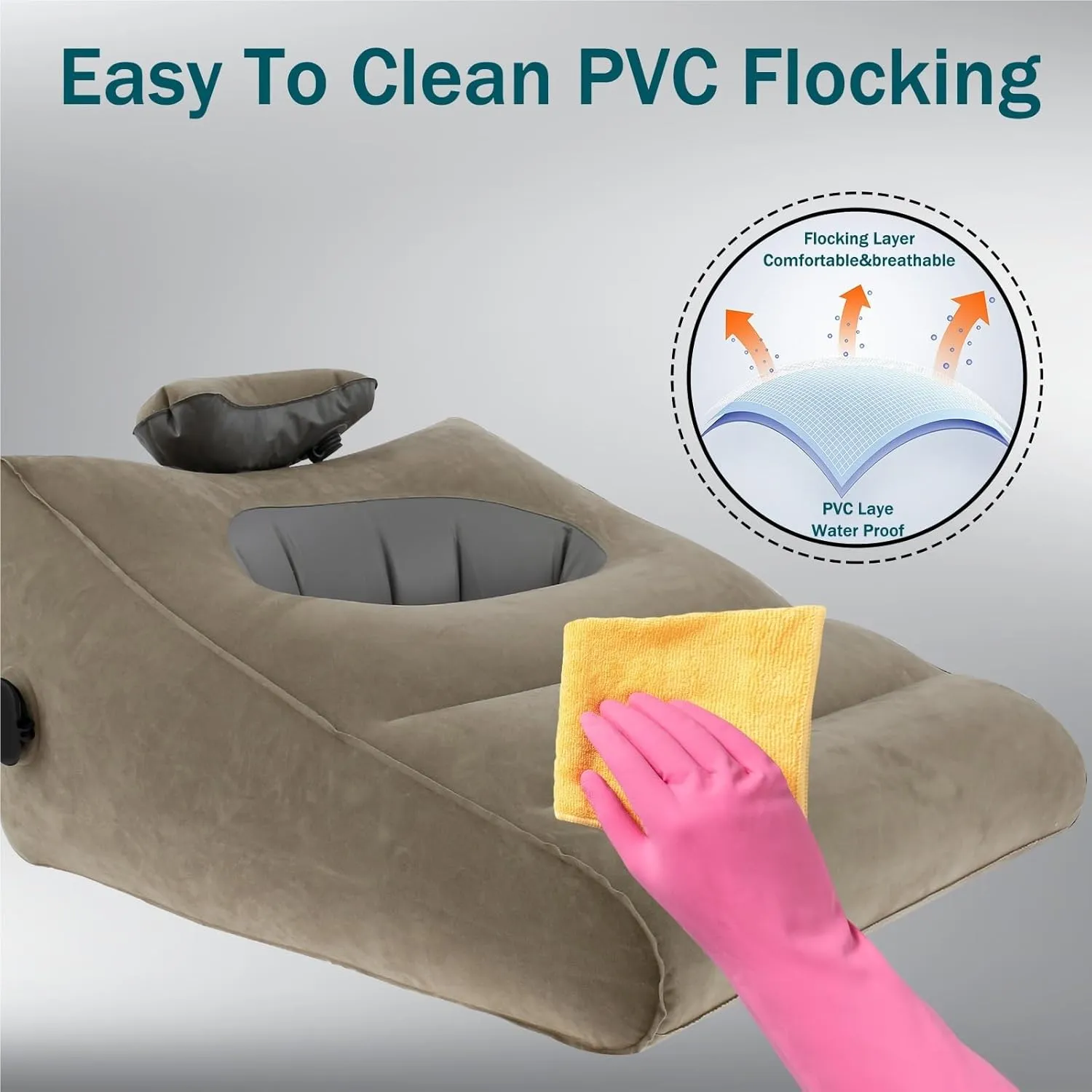 Travel Inflatable Wedge Pillow Leg Rest Lifter Cushion Pillow Lumbar Yoga Pillow Multifunctional Body Support Air Cushion