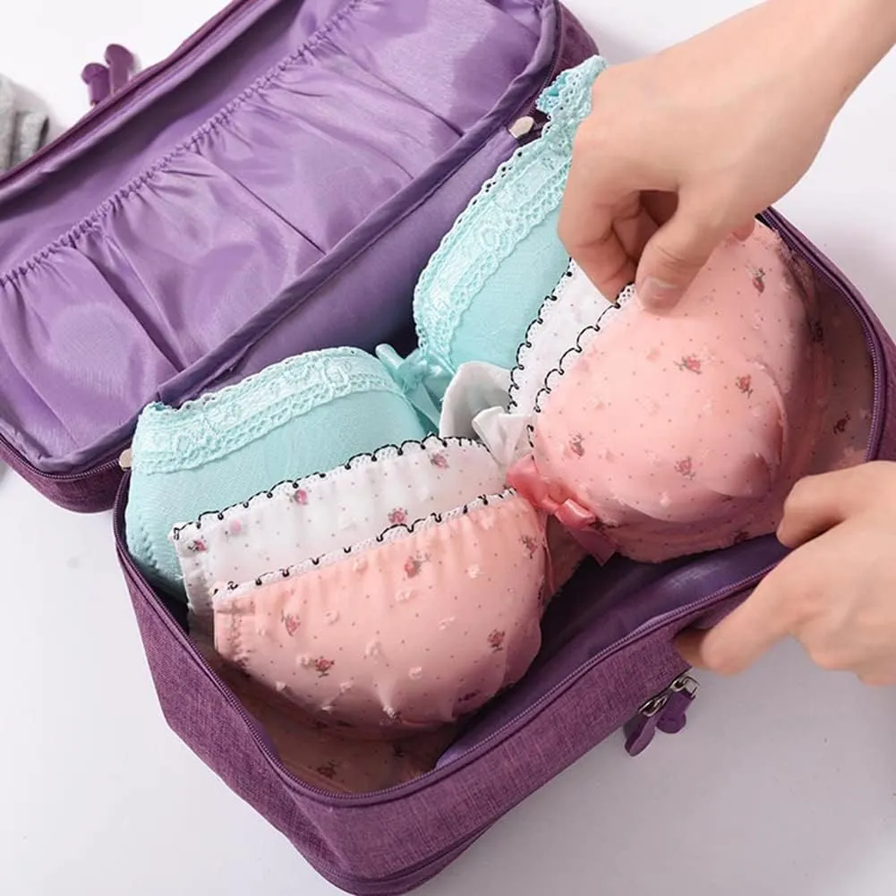 Travel Multi-function Underwear Organize Storage Bag Portable Bra Socks Lingerie Accessories Pack Cube Toiletry Bag