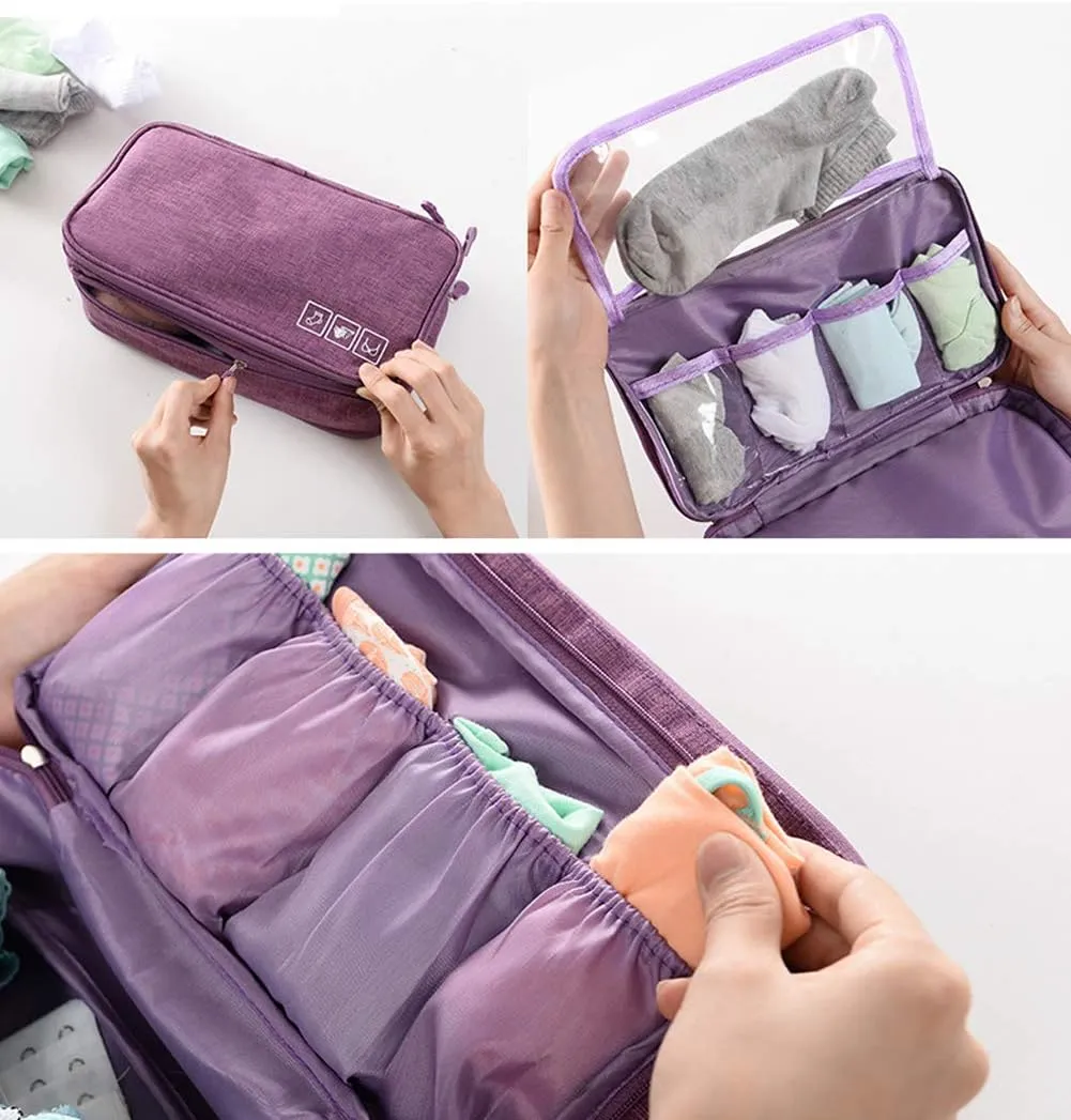 Travel Multi-function Underwear Organize Storage Bag Portable Bra Socks Lingerie Accessories Pack Cube Toiletry Bag