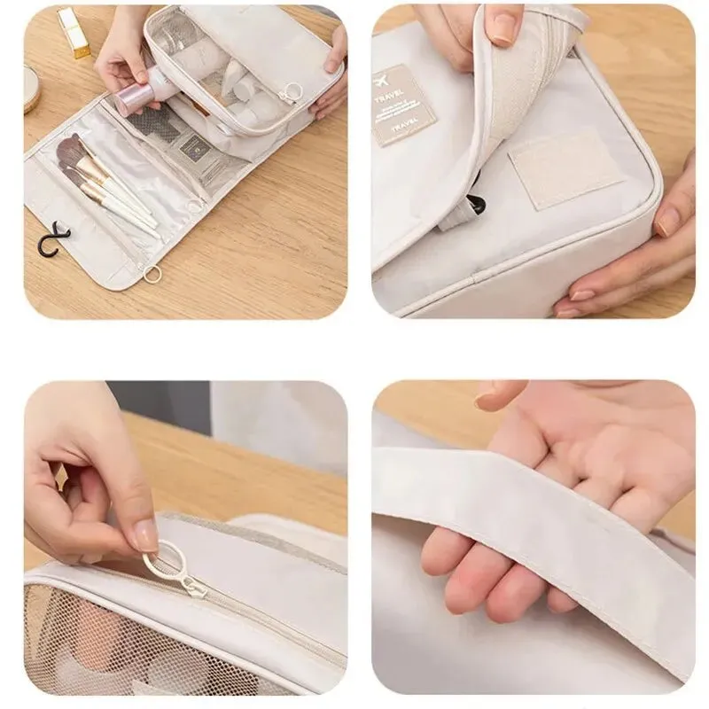 Travel Multi Functional Hanging Makeup Bag With Hanging Washable Bag