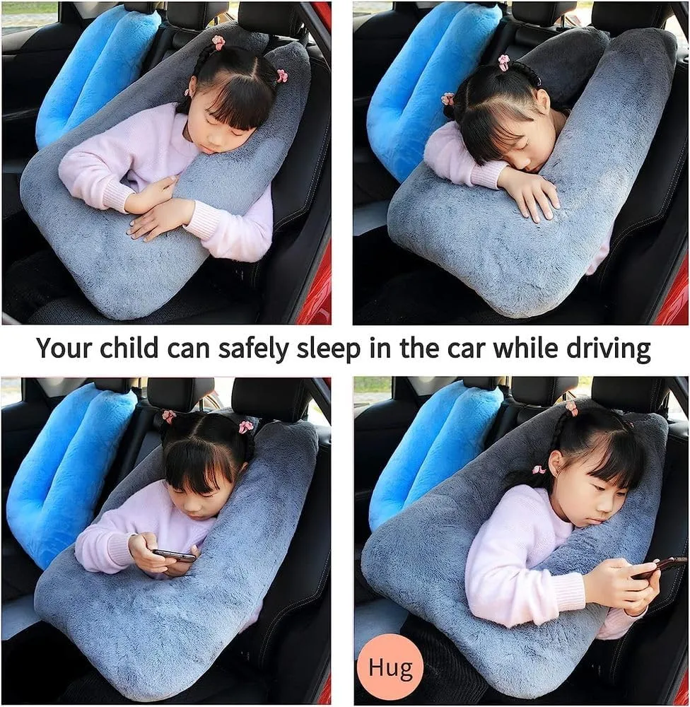 Travel Pillow Travel Pillow Cushion for The Back Seat of Car Car Pillow for Kids A Sleeping Artifact Suitable for Long-Distance Travel of Adults and Children Travel Pillow for Kids Blue