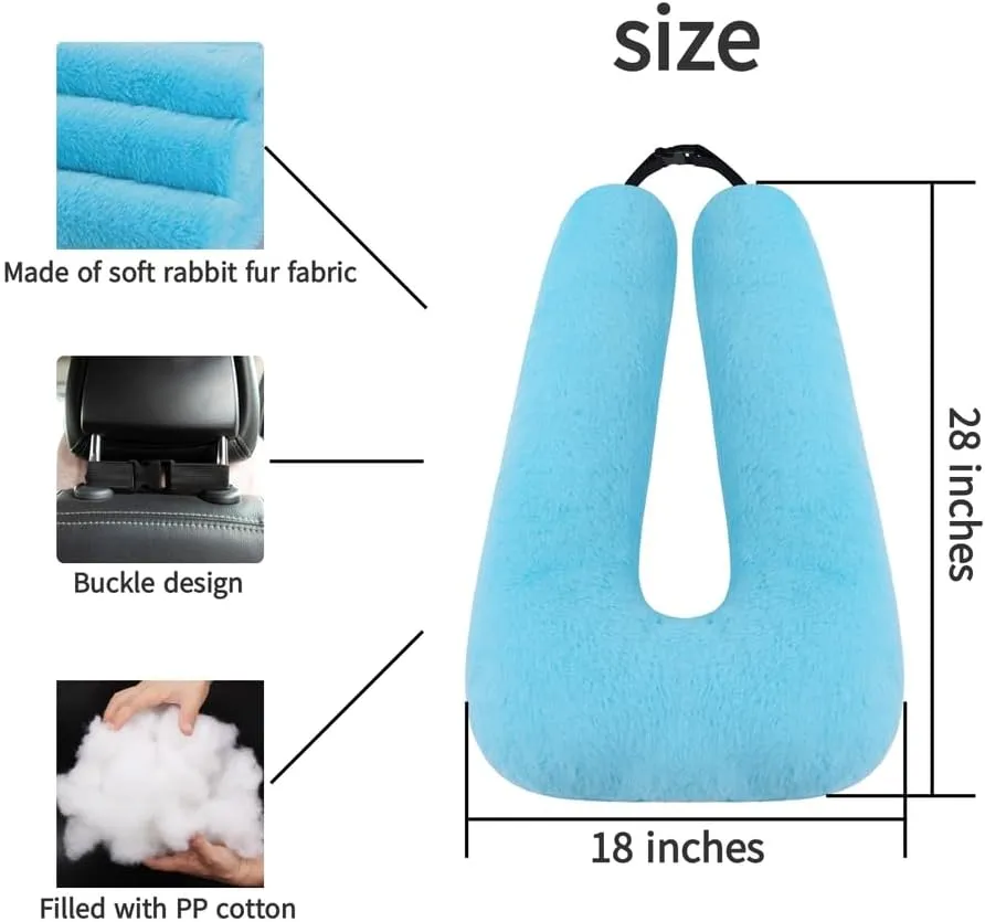 Travel Pillow Travel Pillow Cushion for The Back Seat of Car Car Pillow for Kids A Sleeping Artifact Suitable for Long-Distance Travel of Adults and Children Travel Pillow for Kids Blue