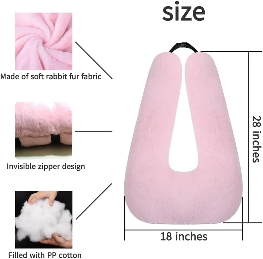 Travel Pillow Travel Pillow Cushion for The Back Seat of Car Car Pillow for Kids A Sleeping Artifact Suitable for Long-Distance Travel of Adults and Children Travel Pillow for Kids Pink