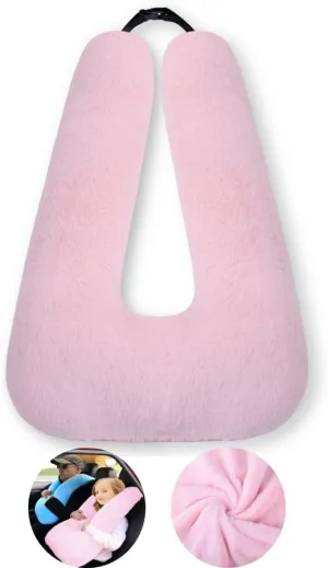 Travel Pillow Travel Pillow Cushion for The Back Seat of Car Car Pillow for Kids A Sleeping Artifact Suitable for Long-Distance Travel of Adults and Children Travel Pillow for Kids Pink