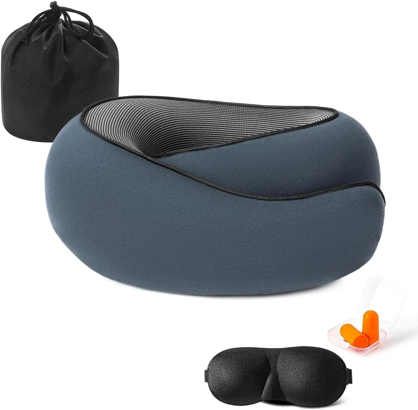 Travel Pillows for Airplanes, Travel Neck Pillow, Neck Pillow Airplane Memory Foam Travel Pillow 360 Degree Support Portable Pillows for Airplanes Offices and Cars