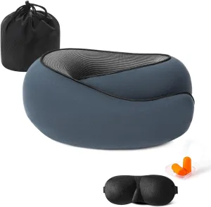 Travel Pillows for Airplanes, Travel Neck Pillow, Neck Pillow Airplane Memory Foam Travel Pillow 360 Degree Support Portable Pillows for Airplanes Offices and Cars