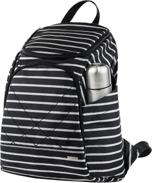 Travelon Anti Theft Classic Backpack (BLACK w/WHITE STRIPE)