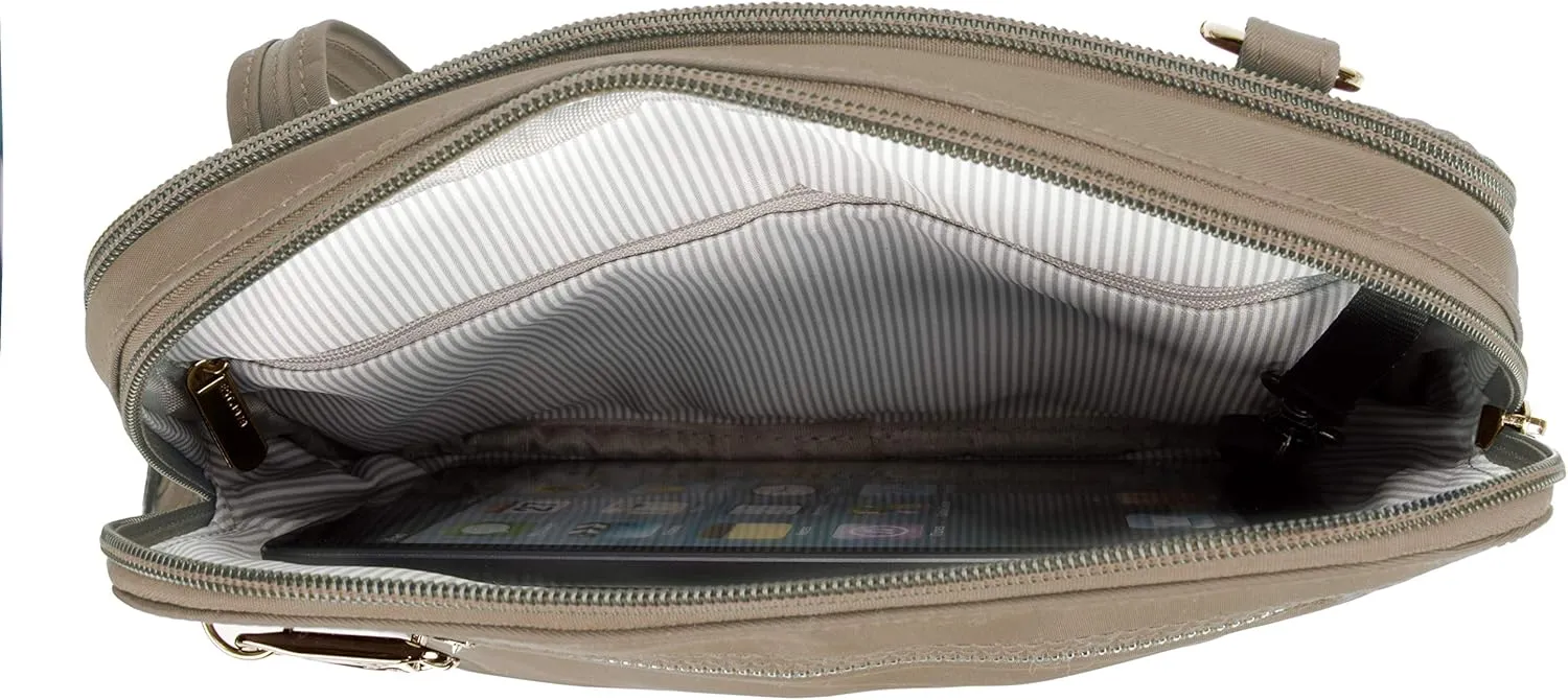 Travelon Women's Anti-theft Tailored East/West Organizer Chrossbody