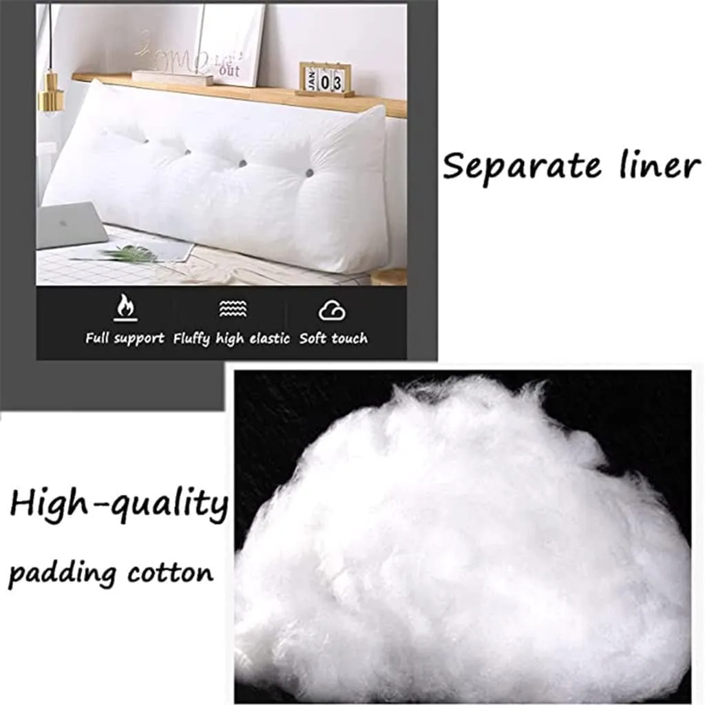 Triangular Headboard Pillow Velvet Cover Large Bolster Headboard Backrest Positioning Support Wedge Pillow for Day Bed Bunk Bed Dormitory,A,Twin/39inch/100cm