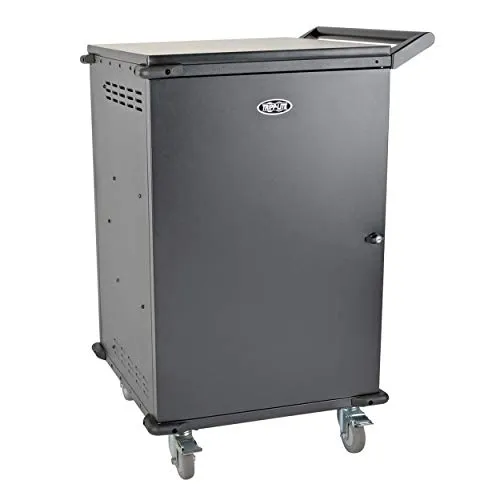 Tripp Lite 48-Device AC Mobile Charging Cart Storage Station for Laptops, Chromebooks, Tablets 120V, NEMA 5-15P, 10 ft. Cord, Black