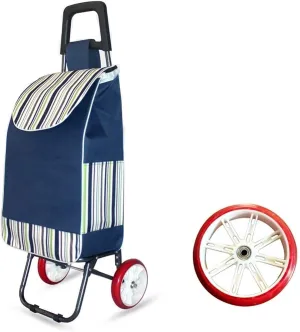 Trolley Multi-Function Shopping Cart Folding Trolley Large Capacity Light Weight Wheeled Trolley Push Cart Bag with 2 Wheels Storage Hand Trucks,Black