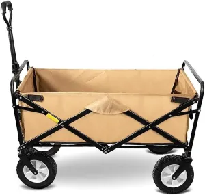 Trolleys, Folding Garden Trolley Cart Heavy Duty Wagon Multifunction Shopping Cart Static Load 150Kg