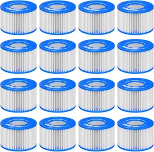 Type Ⅵ Hot Tub Spa Filter Replacement Compatible with Lay-Z-Spa, Coleman SaluSpa 90352E 58323, Inflatable Hot Tub, Swimming Pool Pump Filter Type Ⅵ Cartridge, 16 Pack