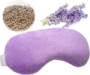 Umisleep Lavender Eye Mask, Aromatherapy Weighted Sleep Mask for Dry Eyes Men Women, Microwave Heated Hot Therapy Eye Cover Moist Compression Pain Relief, Eye Pillow for Puffy Eyes, Sinus Pain, Purple