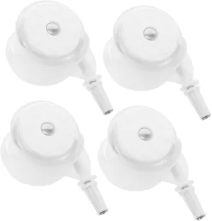 Universal Stroller 4 Pack Replacement Parts White Caster Wheel Elegant Easy to Install