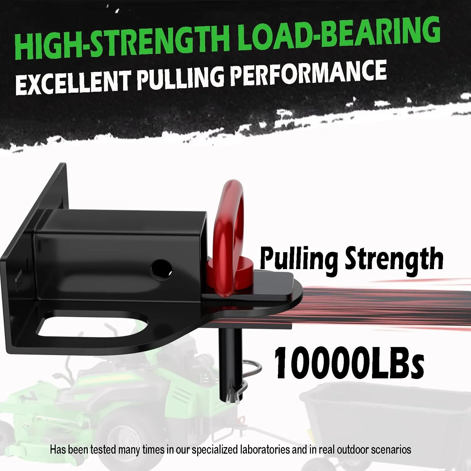 Upgraded Zero Turn Lawn Mower Hitch with 2" Receiver, 6mm Thicker Heavy Duty Steel Bolt On Trailer Hitch Receivers, Compatible with Many Models Lawn Mower, Tractor, Trailer, Golf Cart, ATV Etc.
