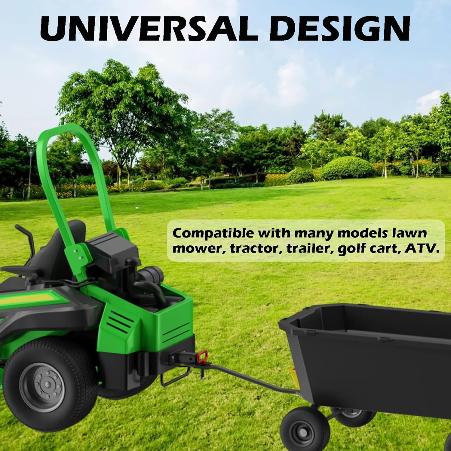 Upgraded Zero Turn Lawn Mower Hitch with 2" Receiver, 6mm Thicker Heavy Duty Steel Bolt On Trailer Hitch Receivers, Compatible with Many Models Lawn Mower, Tractor, Trailer, Golf Cart, ATV Etc.