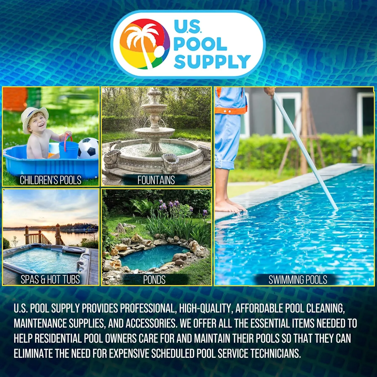 U.S. Pool Supply 1.5" Heavy-Duty Above Ground Pool Hose Replacement Kit - 3 Foot and 6 Foot Hoses, 2 Connection Adapters, 4 Clamps - Compatible with Intex Pool Filter Pumps