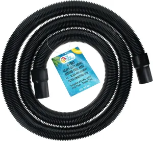U.S. Pool Supply 8 Foot Heavy-Duty Above Ground Pool Hose, 1.5" - Black Replacement Filter Connecting Hose, Flexible Spiral Wound EVA - Compatible with Intex for Pool Filter Pumps - Skimmer Pump
