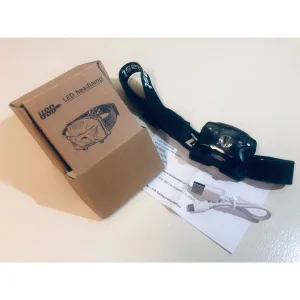 USB Headlamp Rechargeable Black Led SR-17249 Rechargeable New