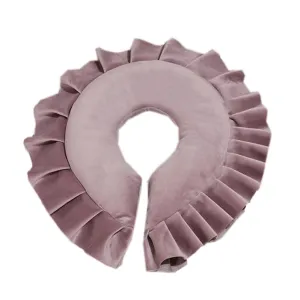 Velvet Face Massage Pillow U Shaped Face Down Massage Head Pillow Soft Face Cradle Cushion for Beauty Salon SPA Bed (Pale Mauve)