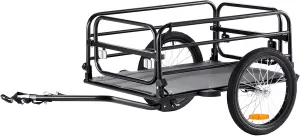 VEVOR Bike Cargo Trailer, 88/100/160 lbs Load Capacity, Heavy-Duty Bicycle Wagon Cart, Foldable Compact Storage with Universal Hitch