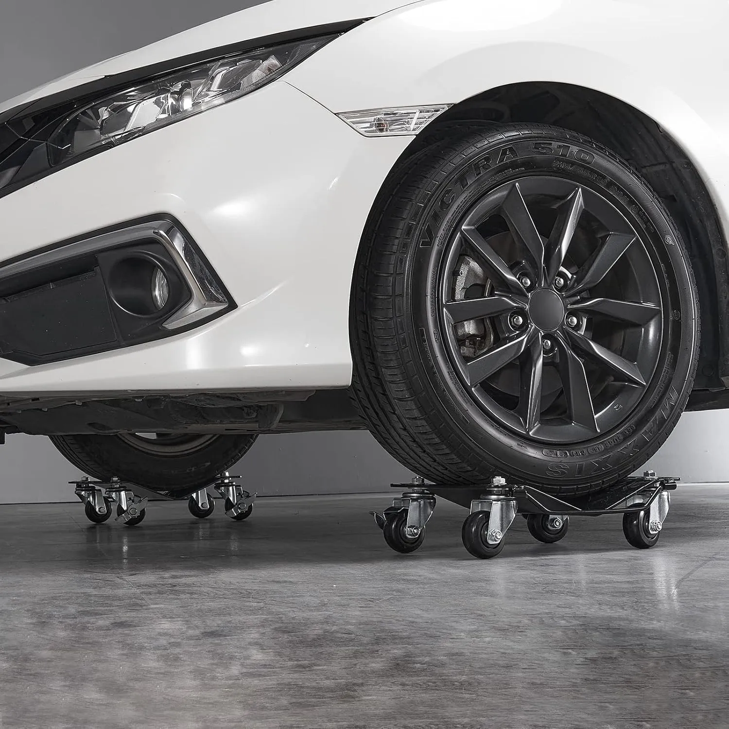 VEVOR Car Wheel Dolly, 6000 lbs/2722 kg Car Moving Cart with Brakes, Set of 4 Piece, Heavy-Duty Vehicle Dolly, Moving Cars, Trucks, Trailers, Motorcycles, and Boats