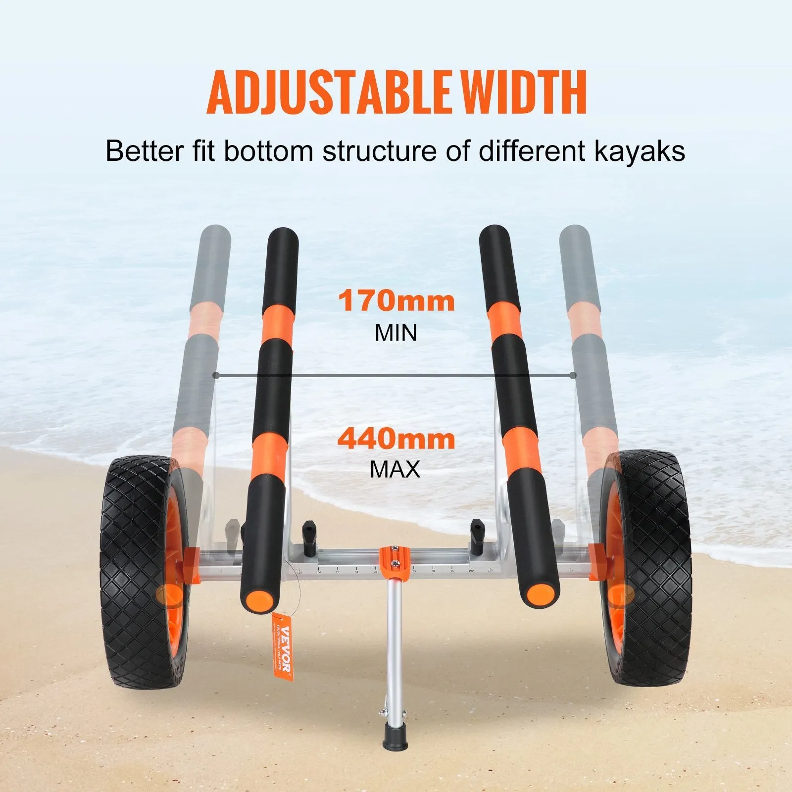 VEVOR Heavy Duty Kayak Cart Foldable Canoe Trolley Cart