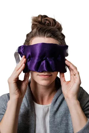 Victoria's Lavender Luxury Aromatherapy Lavender Eye Mask Pillow - Ideal for Hot or Cold Applications, Weighted Eye Compression, Meditation Silk Eye Mask, Made in The USA (Colors May Vary)