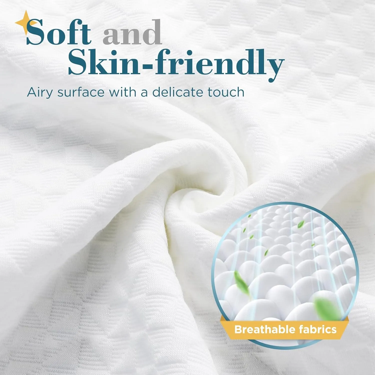 viewstar Shredded Memory Foam Pillows Queen Size Set of 2, Adjustable Firm Pillows for Side Back Stomach Sleepers, Washable Removable Cover