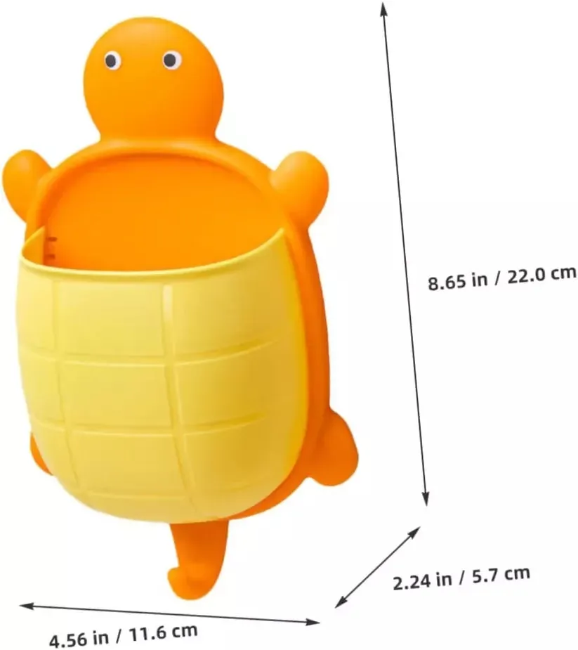 Wall-Mounted Turtle Ledge Hanging Storage Holder – Cosmetics Organizer Container (Random Color, 1 Piece))